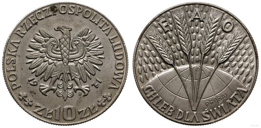 Polska, 10 złotych, 1971