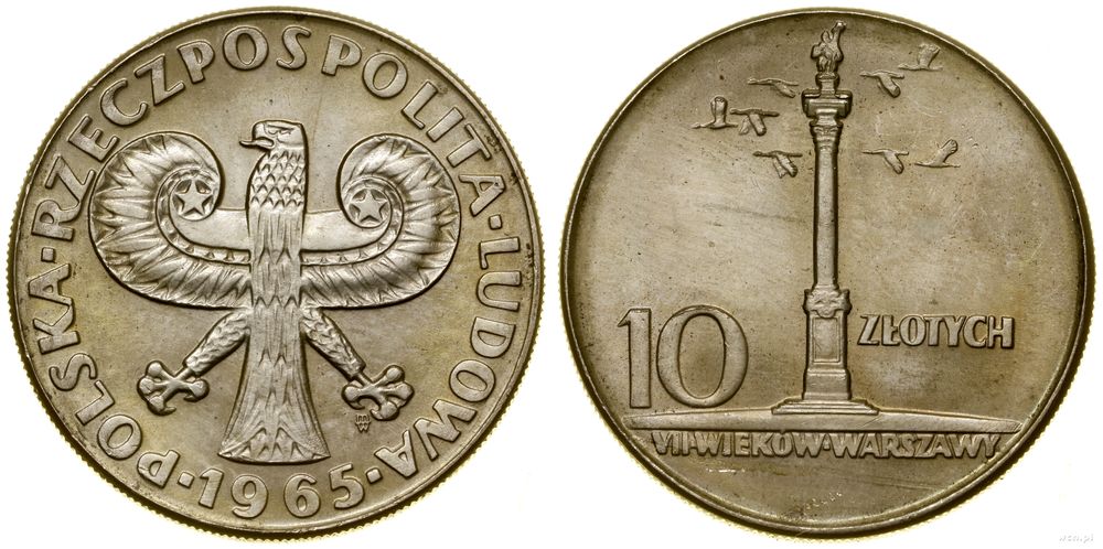 Polska, 10 złotych, 1965