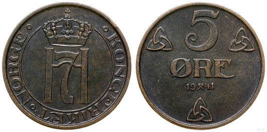 Norwegia, 5 öre, 1941