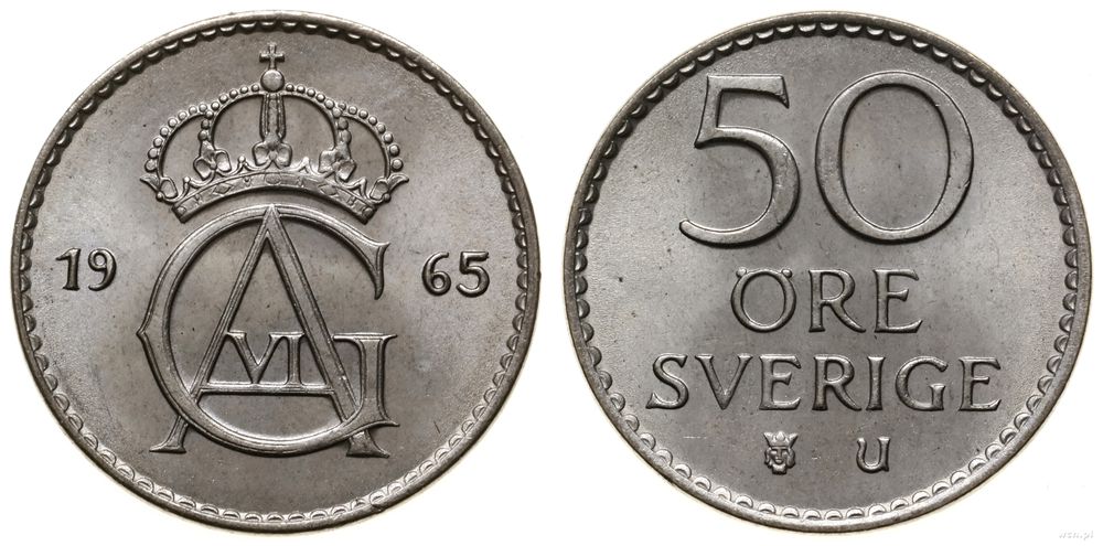 Szwecja, 50 öre, 1965