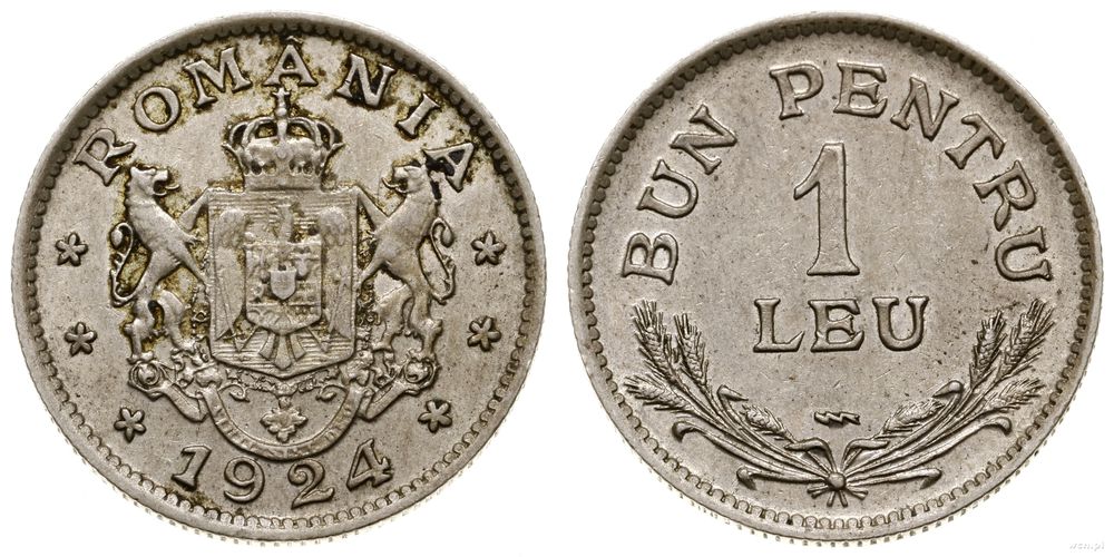 Rumunia, 1 lej, 1924