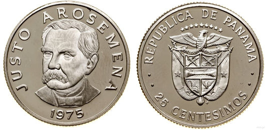 Panama, 25 centésimos, 1975