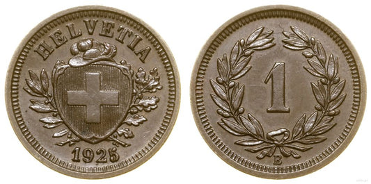 Szwajcaria, 1 rappen, 1925 B