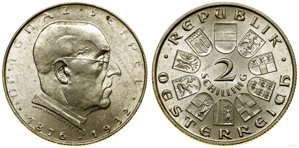 Austria, 2 szylingi, 1932