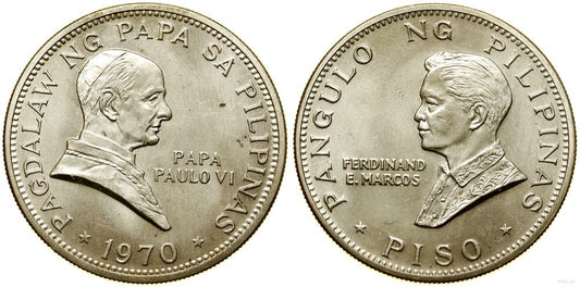 Filipiny, 1 peso, 1970