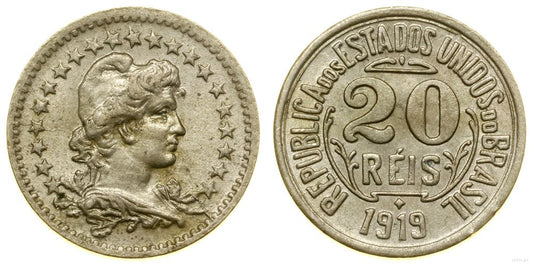 Brazylia, 20 reis, 1919