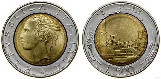 Włochy, 500 lirów, 1982 R