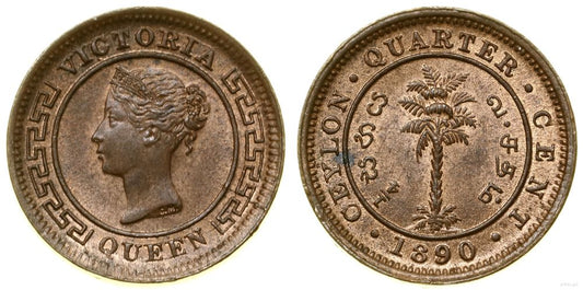 Cejlon (Sri Lanka), 1/4 centa, 1890