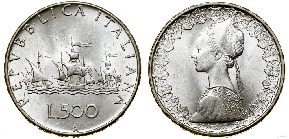 Włochy, 500 lirów, 1966 R