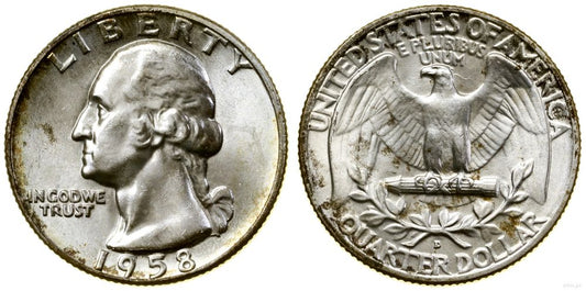 Stany Zjednoczone Ameryki (USA), 1/4 dolara, 1958 D