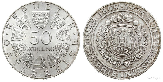 Austria, 50 szylingów, 1974